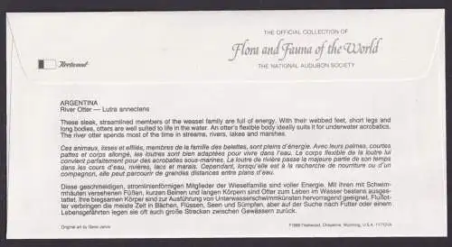 Argentinien Fauna Tiere Wiesel Otter schöner Künstler Brief