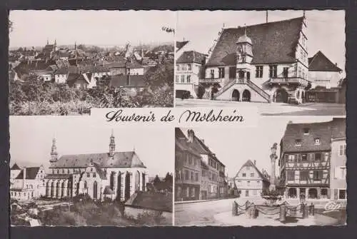 Ansichtskarte Molsheim Frankreich Rathaus Kirche Marktplatz