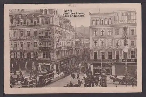 Reklame Kodak Kranzler Ansichtskarte Berlin Unter den Linden Ecke Friedrichstr