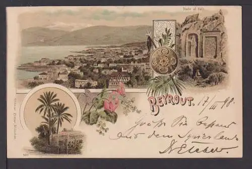 Litho Ansichtskarte Beirut Libanon Gönningen Baden-Württemberg Mittlerer Osten