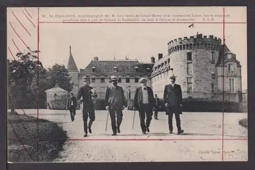 Ansichtskarte Rambouillet Frankreich Spaziergang des Präsidenten in Begleitung