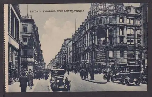 Ansichtskarte Berlin Friedrich Ecke Leipziger Strasse Auto Oldtimer