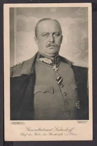 Ansichtskarte Krieg 1. Weltkrieg Generalleutnant Ludendorff 1915 Bensheim Hessen