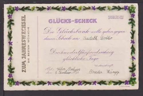 Ansichtskarte Neujahr Jahreswechsel Glückwünsche 1931