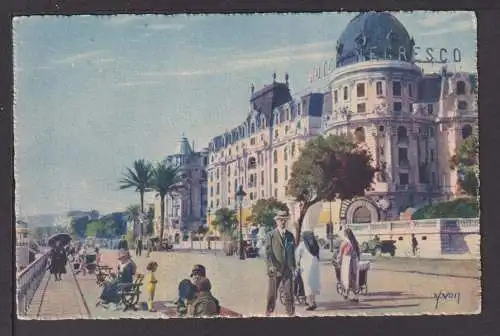 Künstler Ansichtskarte Nizza Cote d Azur Frankreich Promenade des Anglais