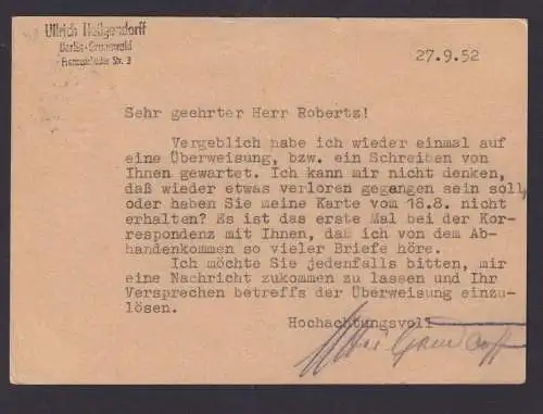 DDR Ganzsache P 41 August Bebel plus ZuF Berlin Köln Sülz