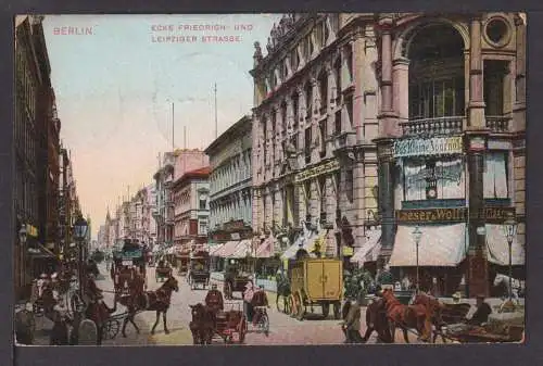 Ansichtskarte Berlin Mitte Friedrich u. Leipziger Strasse 1908 Erlenbach Schweiz