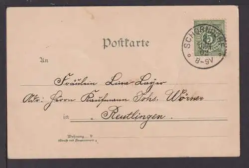 Ansichtskarte Schorndorf Baden-Württemberg Kirche 1902 Reutlingen