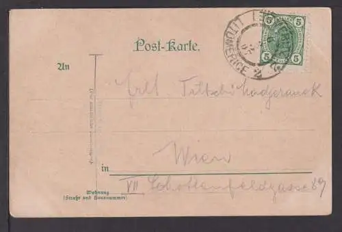 Ansichtskarte Leitmeritz Böhmen Tschechien 1907 Wien Österreich