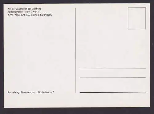 Künstler Ansichtskarte Reklame Werbung A. W. Faber Castell Bleistifte