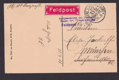 Ansichtskarte Malines Belgien Totalansicht Marktplatz Feldpost n. München