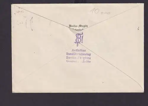 Studentika Aktivitas des Bundes Burschenschaft Berlin Deutsches Reich Brief