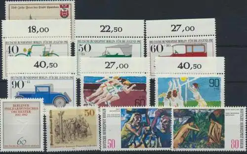 Berlin kompl. Jahrgang 1982 659-688 postfrisch Kat.-Wert 70,00 €