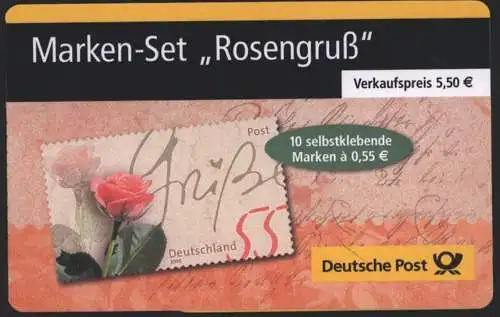 Bund Markenheftchen MH 51 a Rosengruß 2003 Ersttagsstempel FRANKFURT