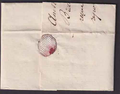 Faltbrief Amsterdam Bordeux mit Grenzgänger L1 Hollande Frankreich Siegel