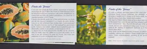 Frankreich Französisch Polynesien Kolonien Markenheftchen 788-799 Früchte Luxus