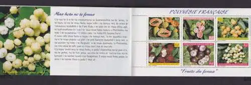 Frankreich Französisch Polynesien Kolonien Markenheftchen 788-799 Früchte Luxus