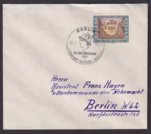 Berlin Deutsches Reich Brief 828 FDC SST Philatelie Tag der Briefmarke Kat.15,00