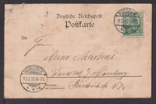 Ansichtskarte Potsdam Brandenburg 1902 Moorlake Pfaueninsel Wandsbek Hamburg