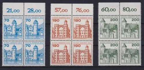 Berlin Burgen & Schlösser gutes Mehrfach Lot Paare + 5er Streifen etc. Luxus