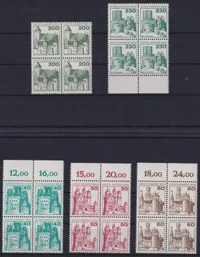 Berlin Burgen & Schlösser gutes Mehrfach Lot Paare + 5er Streifen etc. Luxus