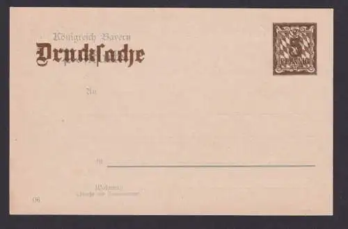 Altdeutschland Bayern Überdruck Drucksachen Privatganzsache Gesangsverein