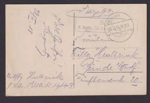Ansichtskarte Rezonville Frankreich Quartier von Kaiser Wilhelm I. 1870 Feldpost