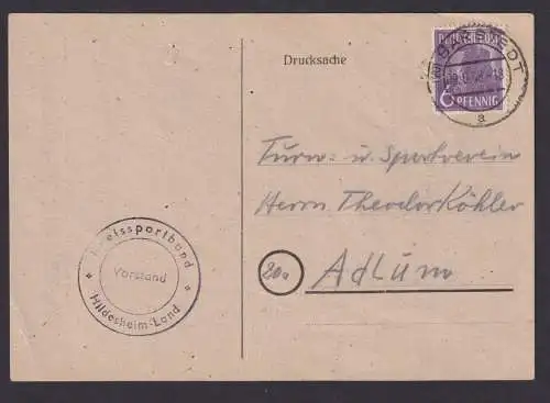 Sport Heimat All. Besetzung Postkarte Sarstedt n Adlum Kreissportbund Hildesheim