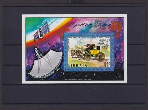 Liberia Übersee Block Briefmarken 100 Jahre Universal Postal Union 1974 Luxus