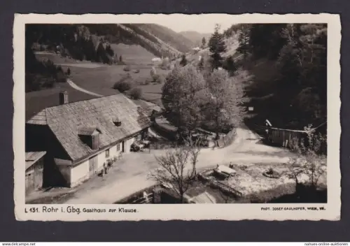 Ansichtskarte Rohr i. Gebirge Österreich Gastronomie Gasthaus Zur Klause n. Wien