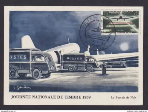 Flugpost Brief Air Mail Frankreich 1231 Künstler Maximumkarte Philatelie Tag der