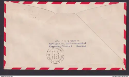 Flugpost Brief Air Mail Berlin Privatganzsache Stadtbilder Lufthansa Naher Osten