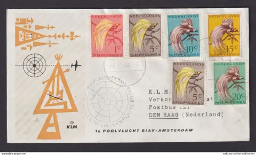 Flugpost Brief Air Mail Niederlande Neu Guinea Biak Amsterdam Polar Route