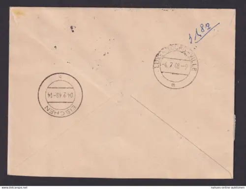 Flugpost R Brief Air Mail Luxemburg Airlines LX-LAA Eischen Zürich Flugplatz