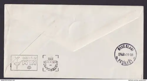 Flugpost Air Mail KLM Amsterdam Niederlande Istanbul Türkei Lockhhed Electra