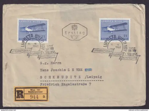 Flugpost R Brief Air Mail Österreich LUPOSTA Briefmarken Ausstellung MEF 1085