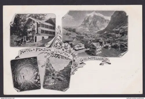 Ansichtskarte Grindelwald Schweiz Gastronomie Hotel Pension Jungfrau