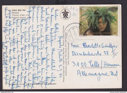 Frankreich Französisch Polynesien Brief exotischer Beleg oder Karte