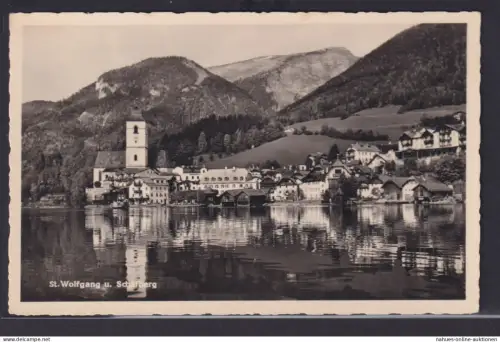 Ansichtskarte St. Wolfgang Schafberg Gebirge Wolfgangsee Ortsansicht Österreich