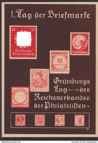 Deutsches Reich Brief Privatganzsache Philatelie Tag der Briefmarke Hindenburg