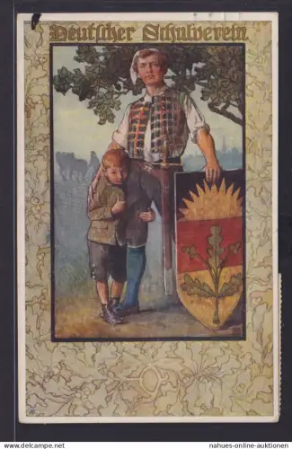 Ansichtskarte Österreich Deutsche Böhmen Künstler Vignette Deutscher Schulverein