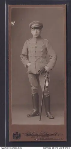 Militaria alte Fotoplatte mit Soldat Fotograf Alfons Schmidt Hoffotograf