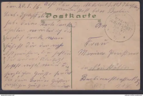 MSP Marine Schiffspost Nr. 47 auf sehr guter Ansichtskarte Libau Liepāja