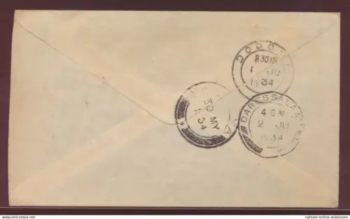 Gold Flugpost airmal Tansania Lupa River Goldfield Goldfeld Flug Cover 30 + 5c