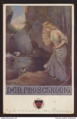 Ansichtskarte Jugendstil Künstler Märchen Der Froschkönig Österreich Schulverein