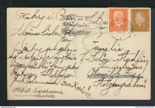 Ansichtskarte Freiburg Baden-Württemberg Münster 1932 Oberwil Zug Schweiz