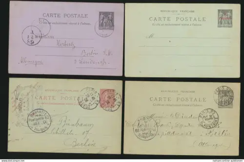 Frankreich Lot 10 Ganzsachen 1x mit Aufdruck France Lot of 10 postal stationery