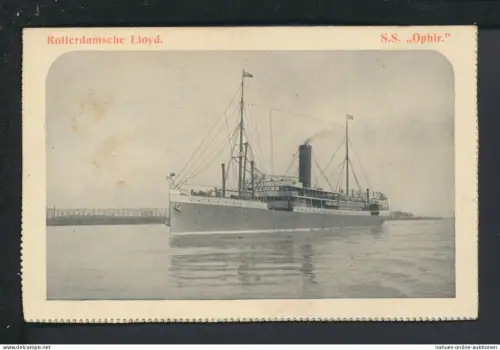 Schiffspost Loyd Brief Klappkarte S.S. Ophir Weltevreden Niederländisch Indien
