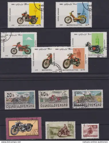Übersee schönes Lot alter Motorräder Oldtimer div Länder Afganistan Laos Vietnam