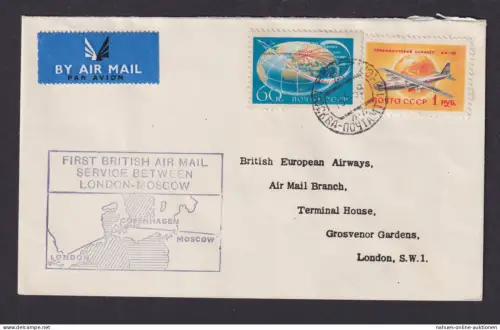 Flugpost Brief Air Mail Sowjetunion British Airways London Moskau 15.5.1959